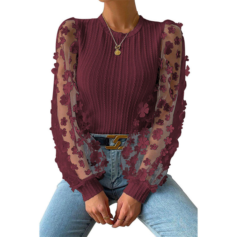 Women's Mesh Small Flower Chiffo
