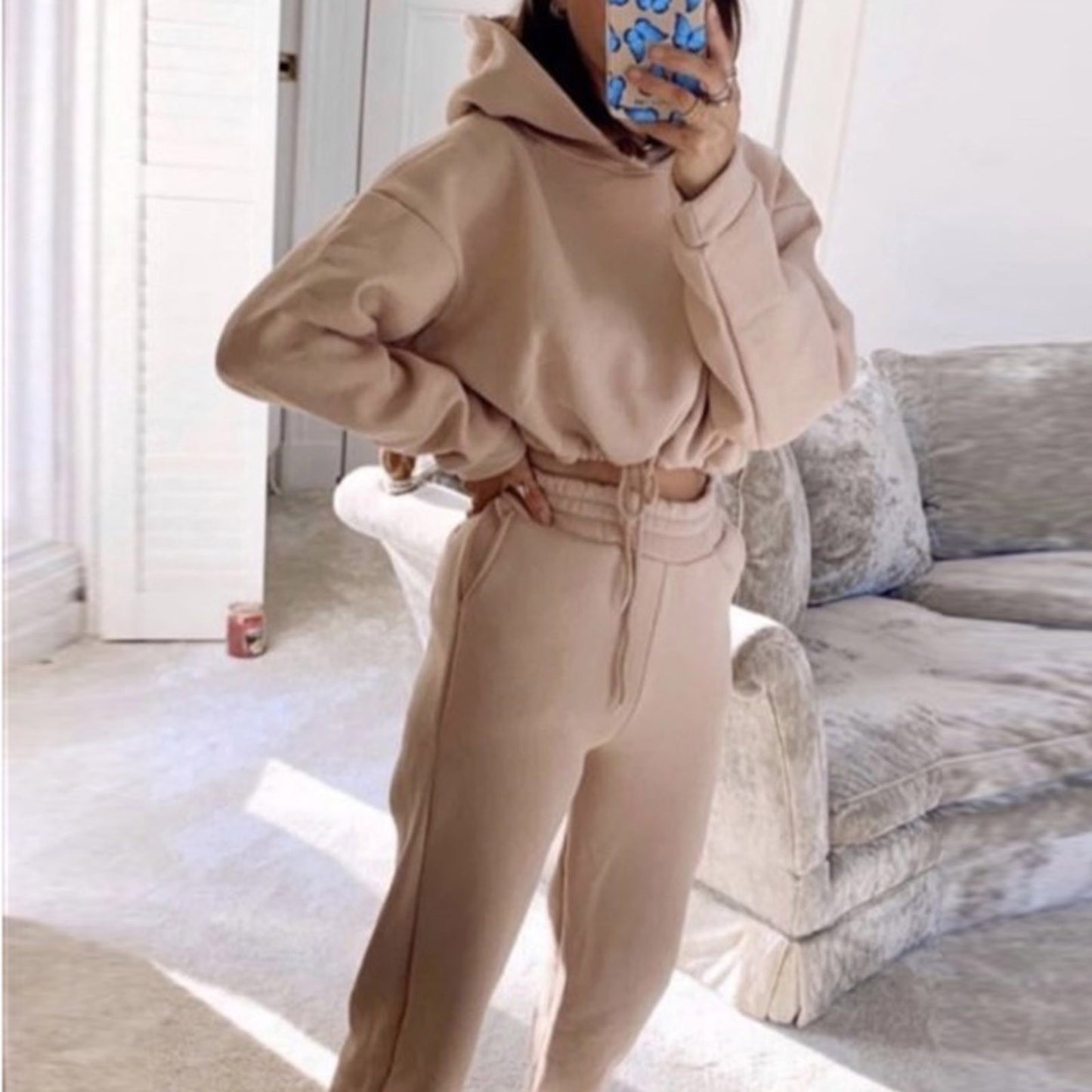 Sweatsuits Tracksuits Sexy Long Sleeve HoodieCasual Fitness Sportswear