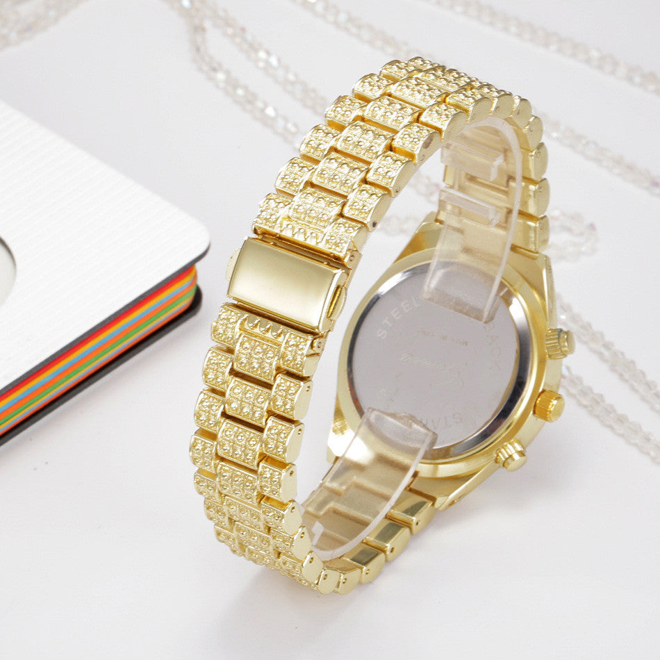 Luxury Analog Quartz Crystal Watch