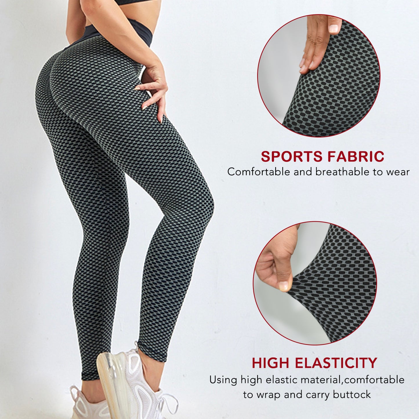 Esportes Plus Size Calças De Cintura Alta Yoga