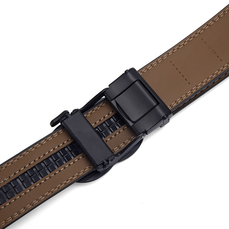 Men's Automatic Buckle Pure Cowhide Pant Belt