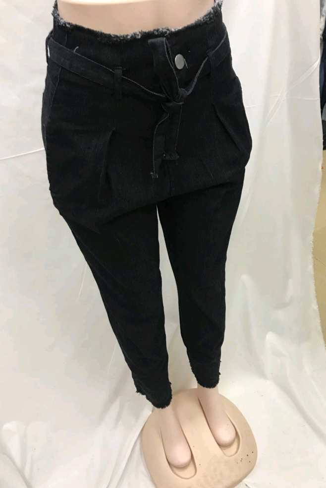 Jeans Flowerbed High Waist Belted Jeans Women