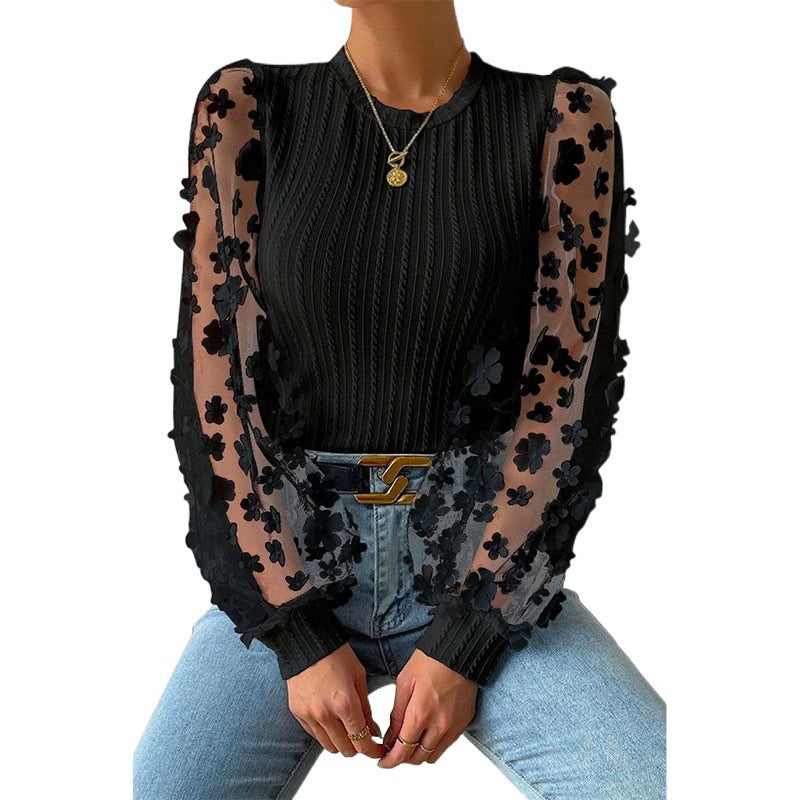 Women's Mesh Small Flower Chiffo
