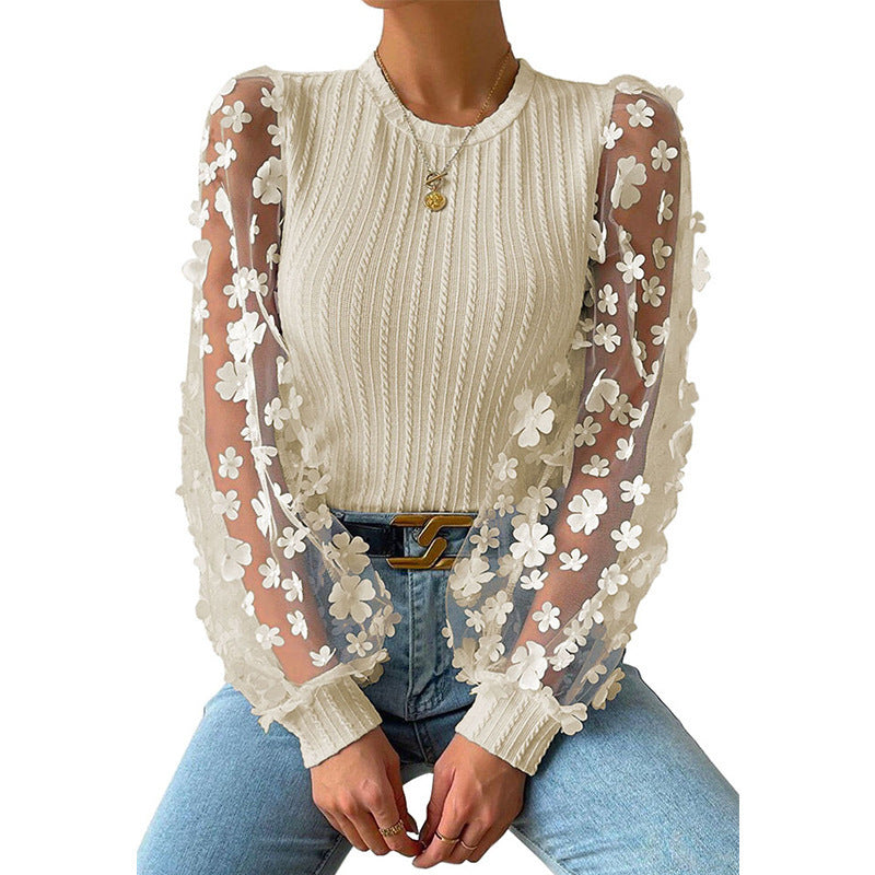 Women's Mesh Small Flower Chiffo