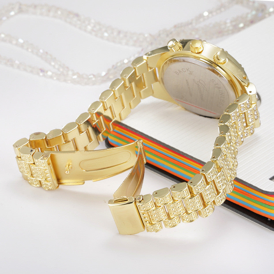 Luxury Analog Quartz Crystal Watch