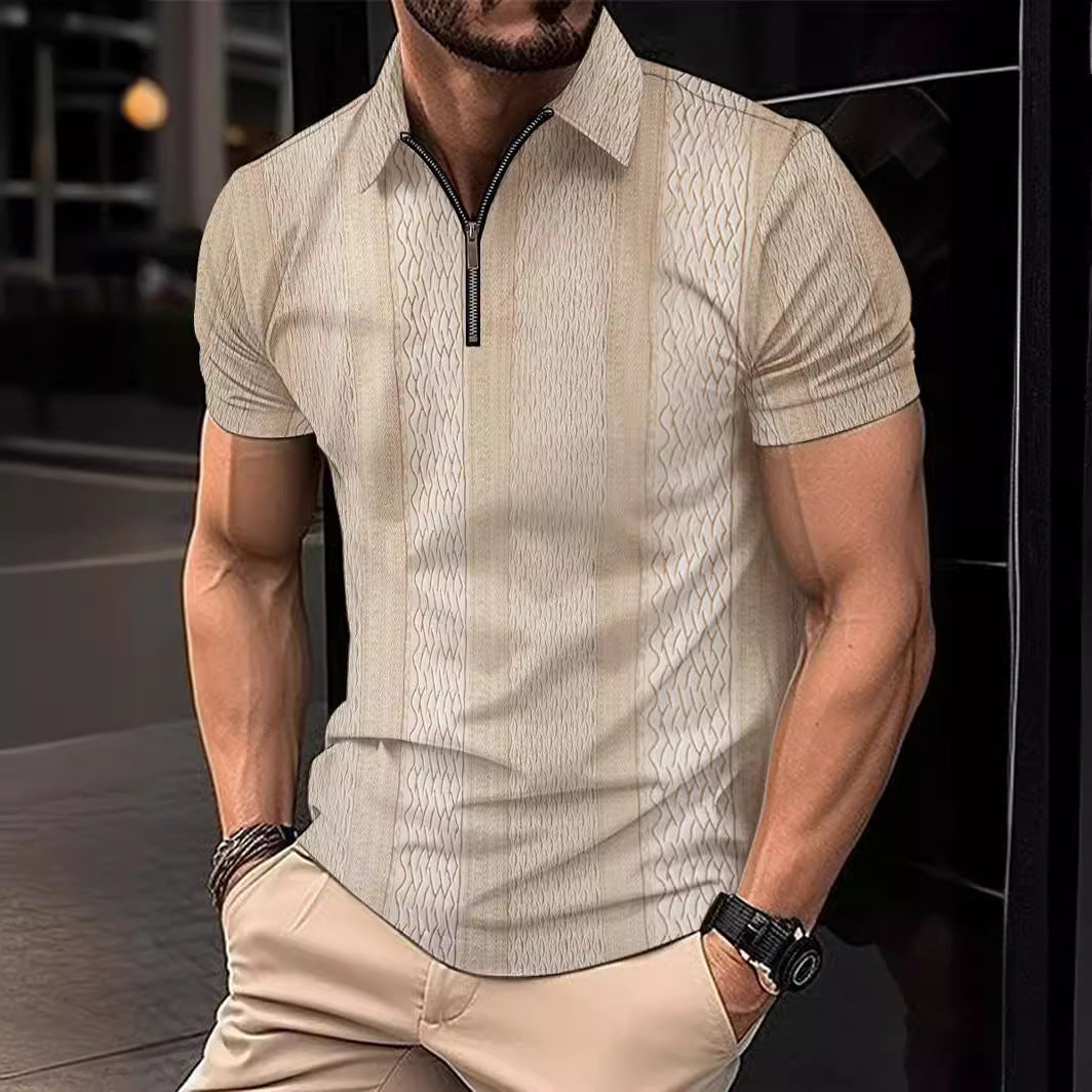 Printing Lapel Button Polo Shirt