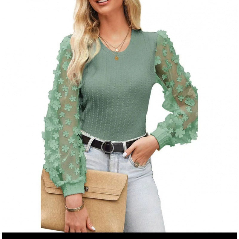 Women's Mesh Small Flower Chiffo