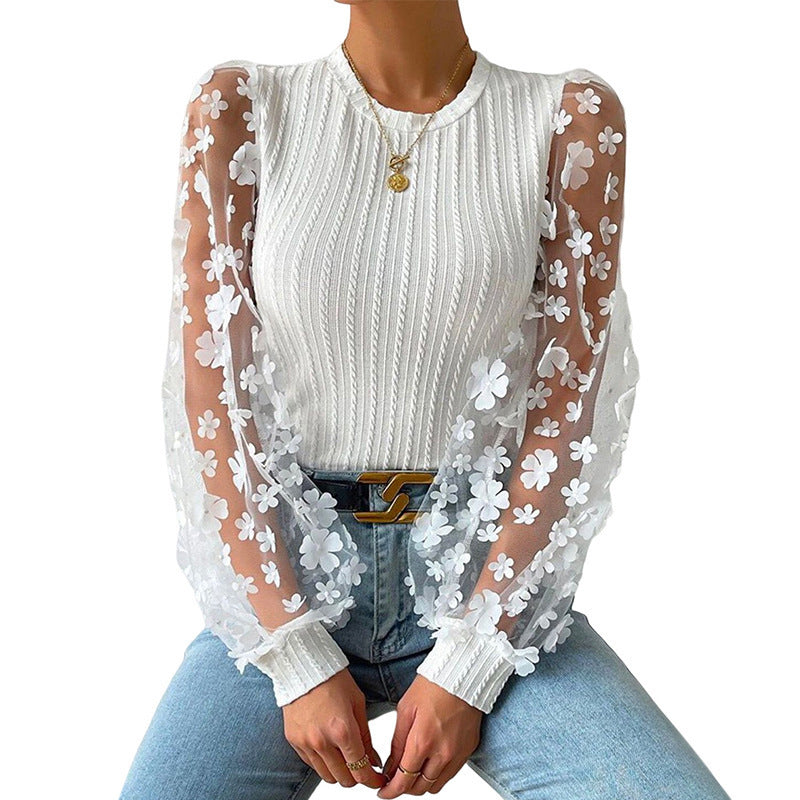 Women's Mesh Small Flower Chiffo