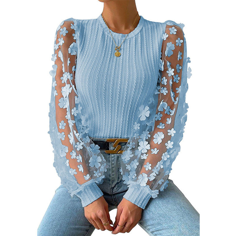 Women's Mesh Small Flower Chiffo