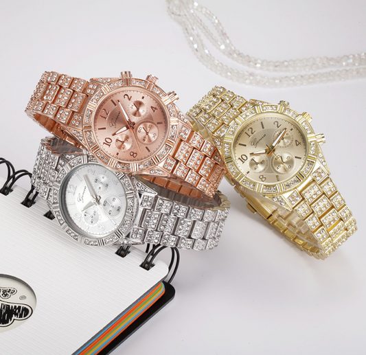 Luxury Analog Quartz Crystal Watch