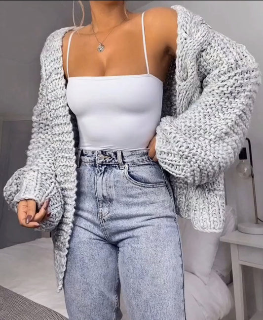 Sweater Loose Warm Cardigan Casual Coat Woman Sweater