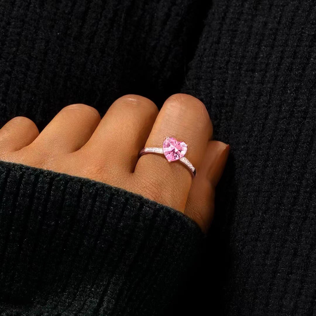 Loving Heart In Sterling Silver Ring