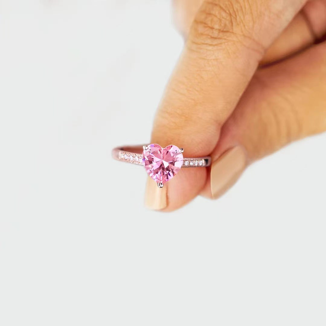 Loving Heart In Sterling Silver Ring